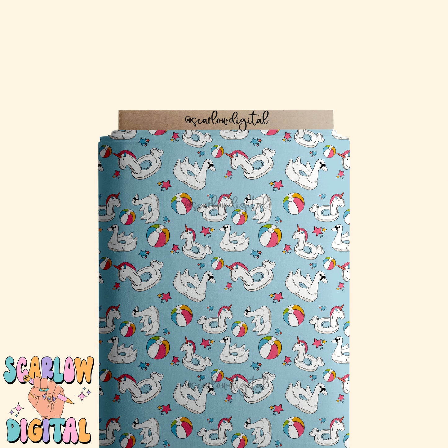 Pool Floats Seamless Pattern