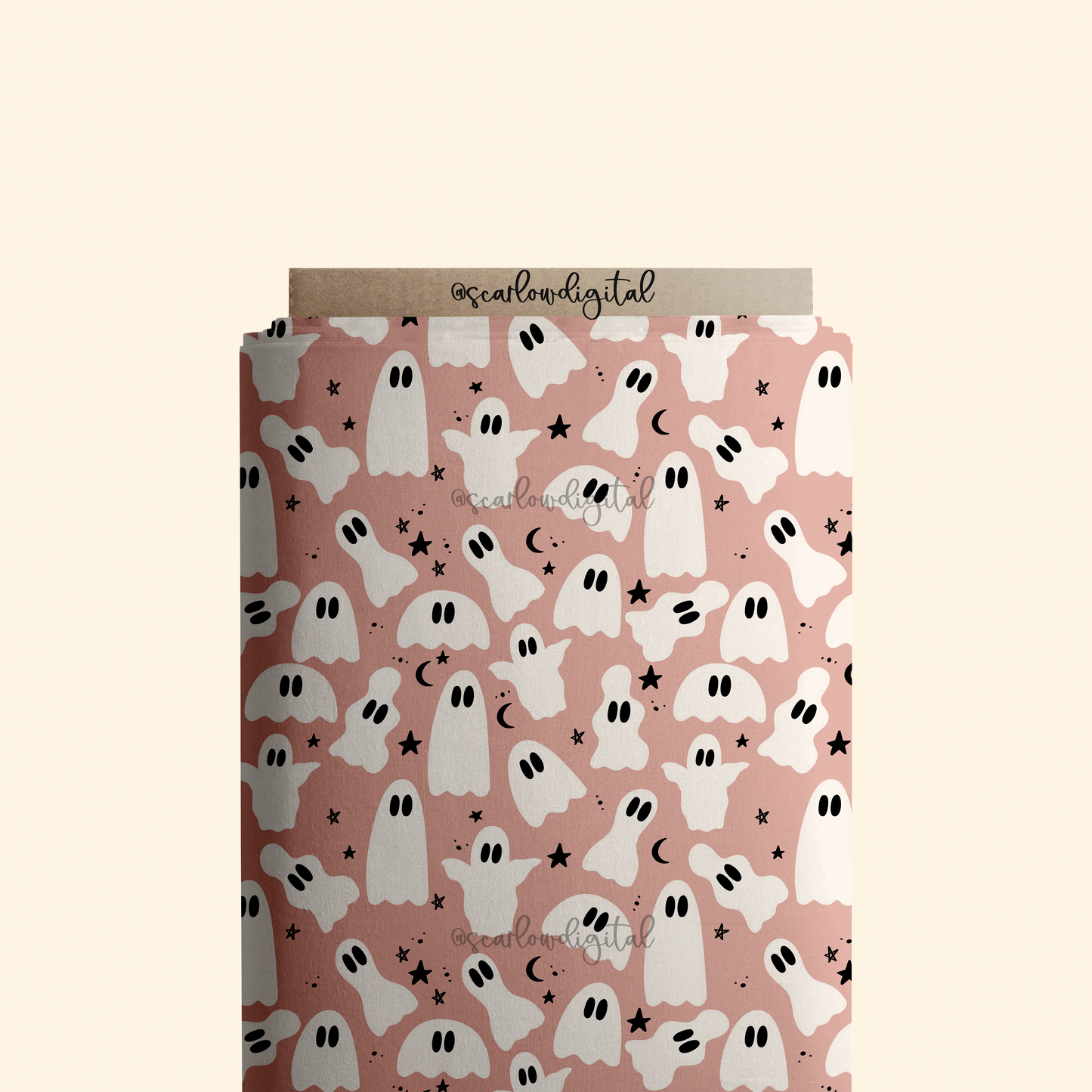 Ghost Seamless Pattern-Halloween Sublimation Digital Design Download-spooky surface pattern, girl halloween seamless file, retro seamless