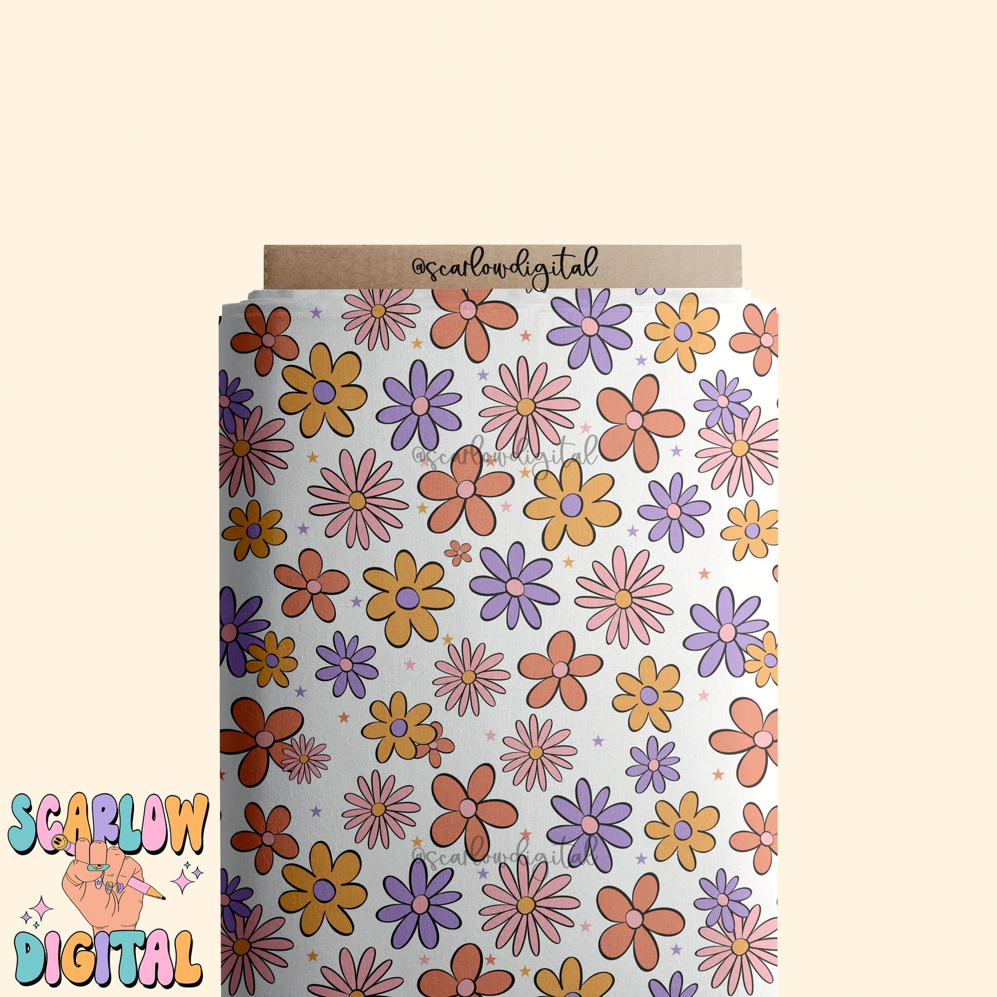 Flowers Seamless Pattern Digital Design