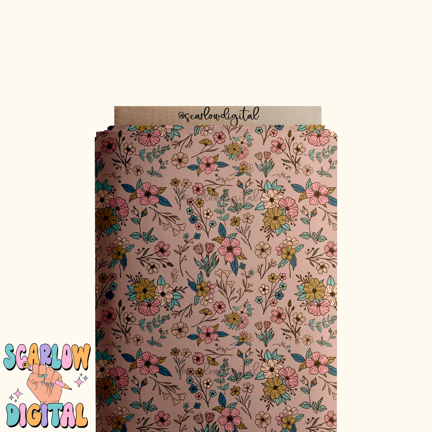 Floral Seamless Pattern Digital Design Download, vintage seamless pattern, easter seamless pattern, spring seamless, flower digital paper