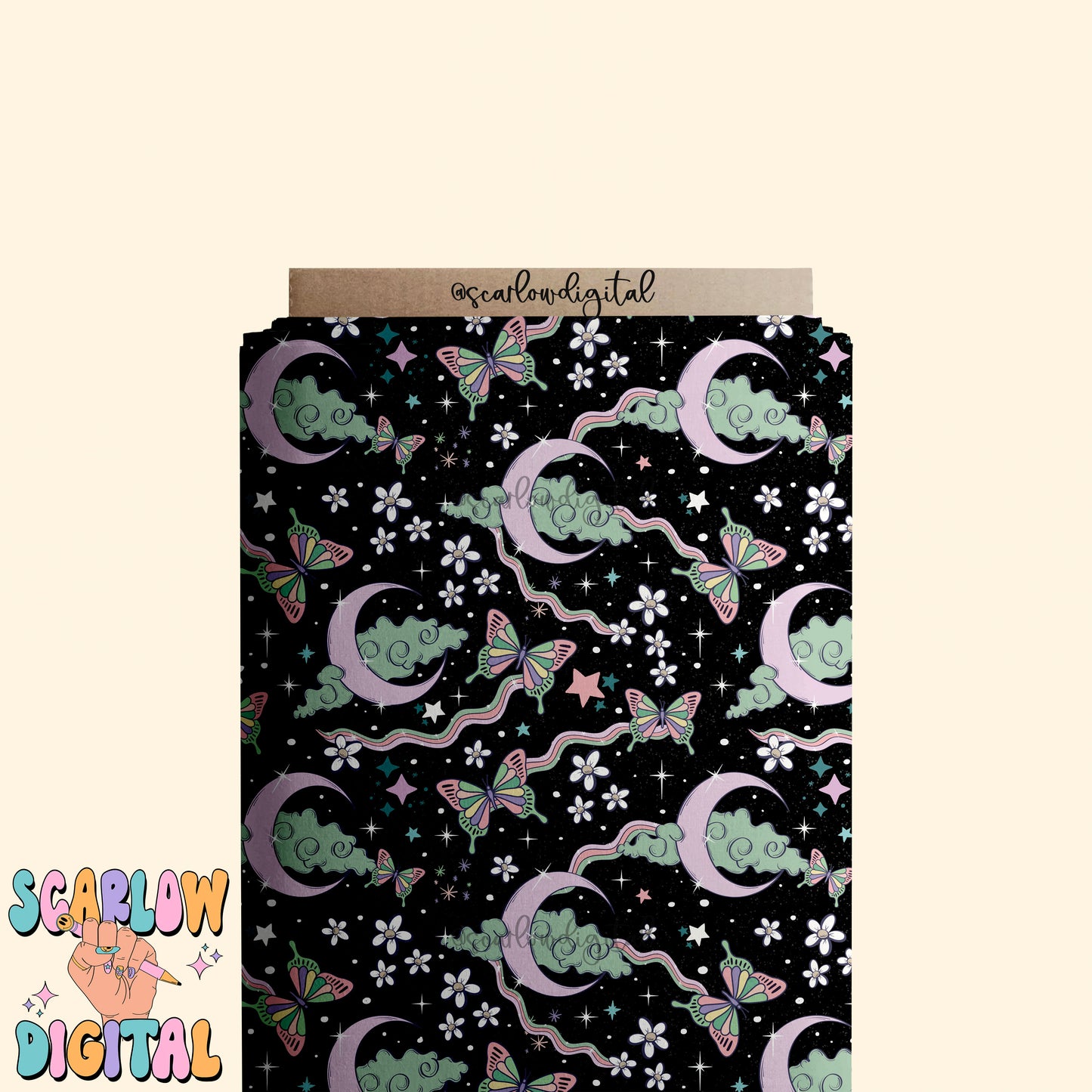 Dreamy Galaxy Seamless Pattern Digital Design