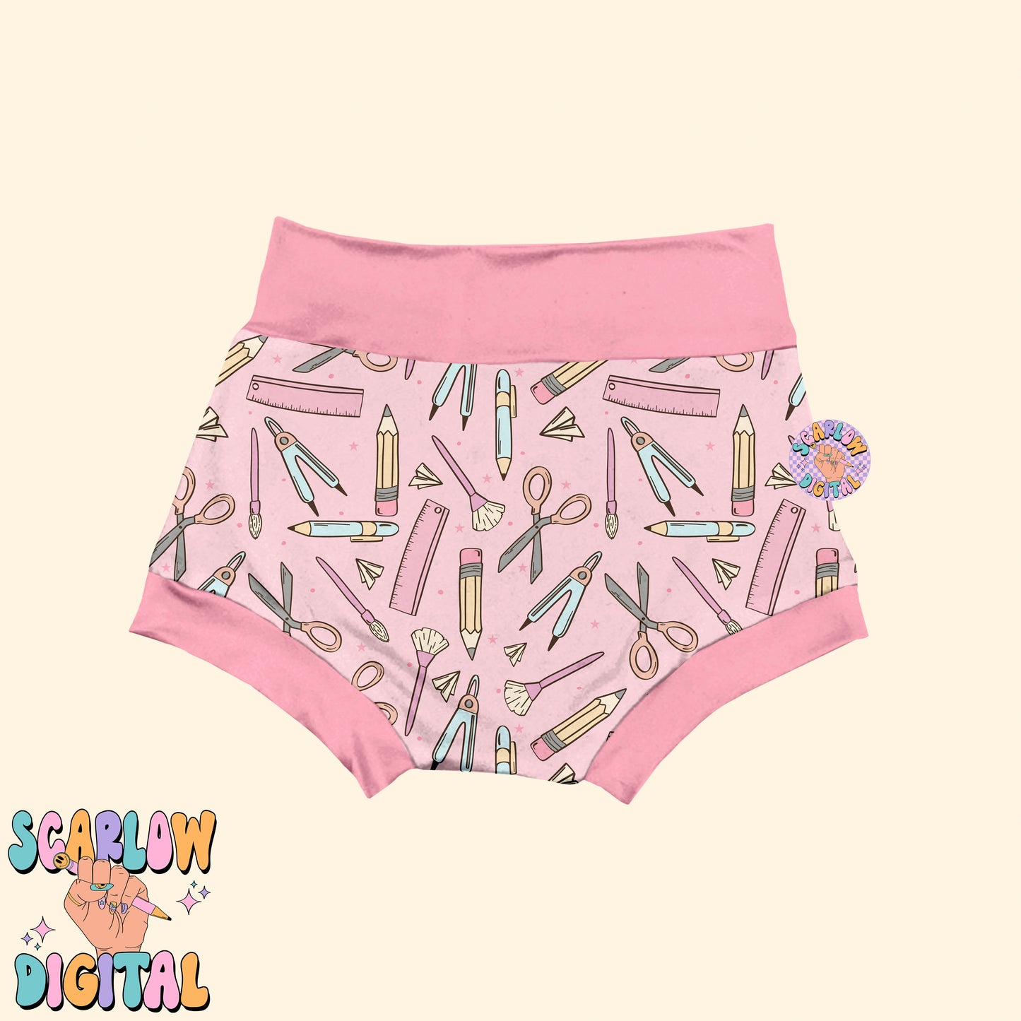 School Doodles Seamless Pattern Digital Design