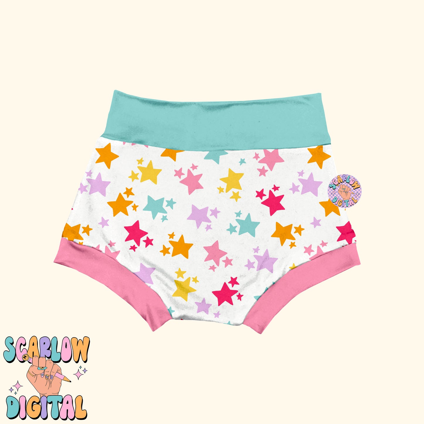 Stars Seamless Pattern Digital Design Download, colorful seamless pattern, retro digital prints, rainbow prints, kids seamless patterns