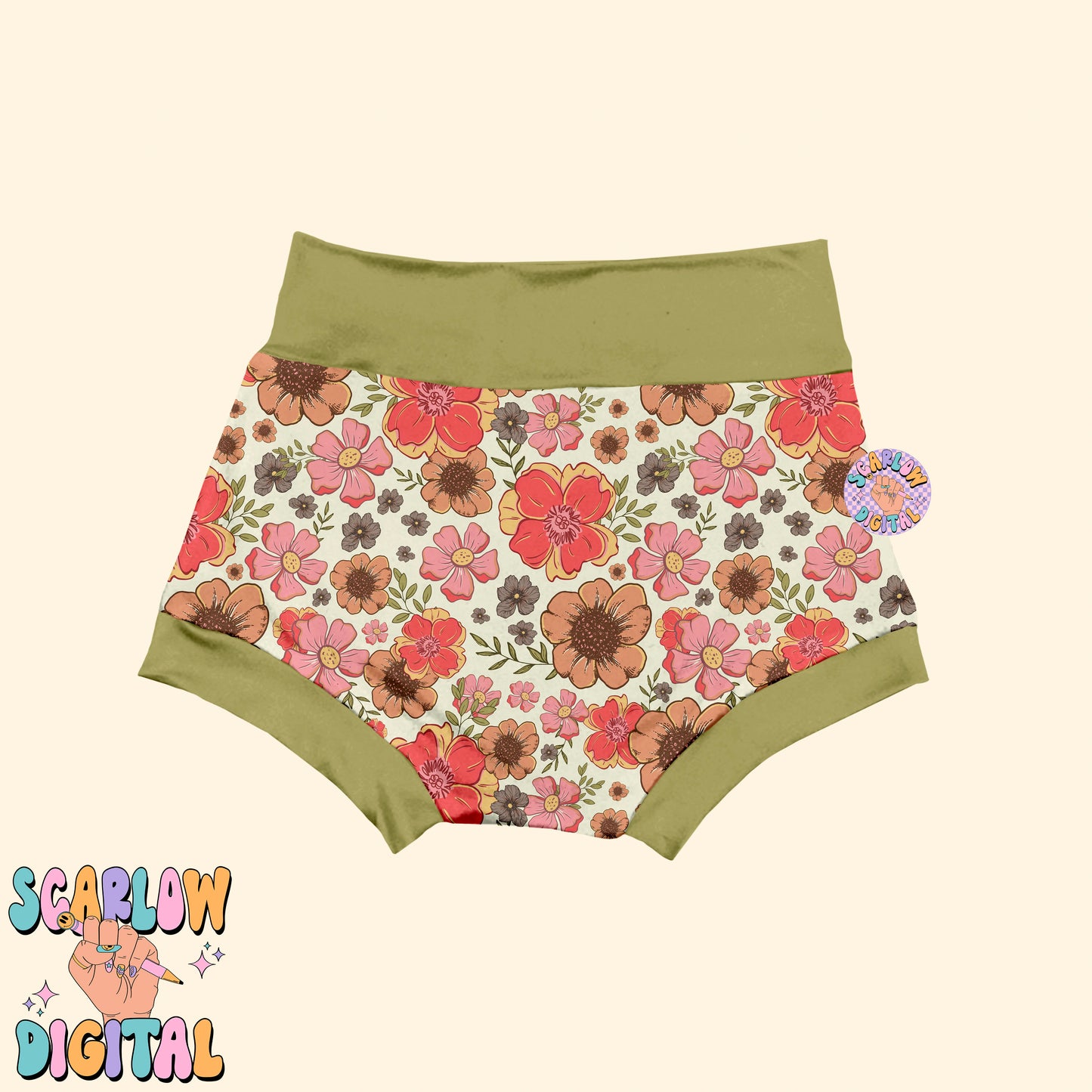 Floral Seamless Pattern Digital Design Download-flowers seamless pattern, little girl seamless file, boho seamless pattern, spring seamless