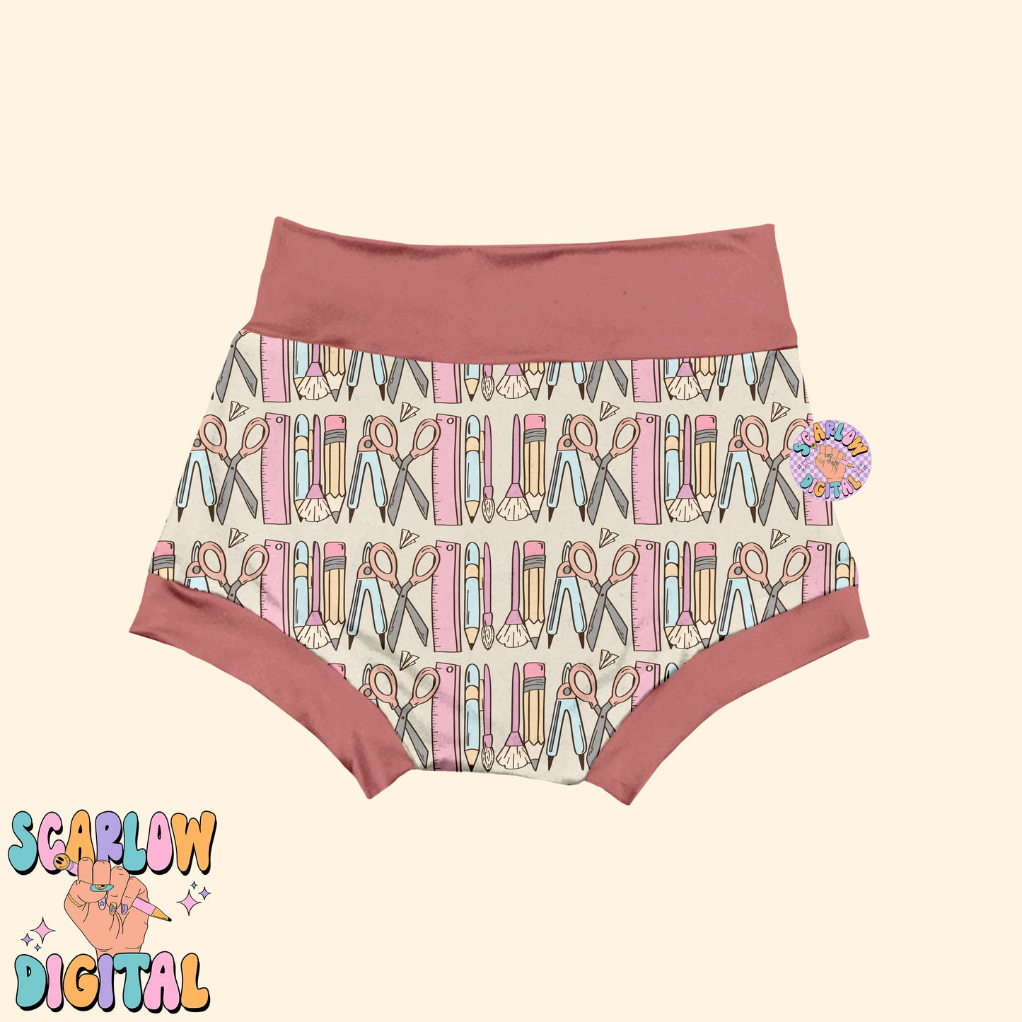 School Doodles Seamless Pattern Digital Design