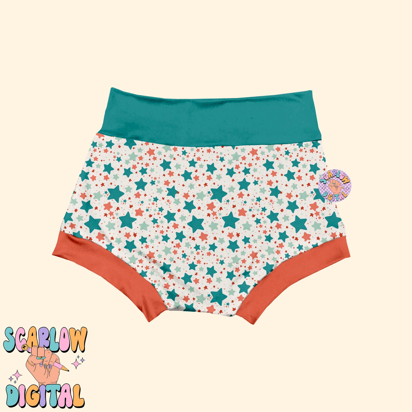 Patriotic Stars Seamless Pattern