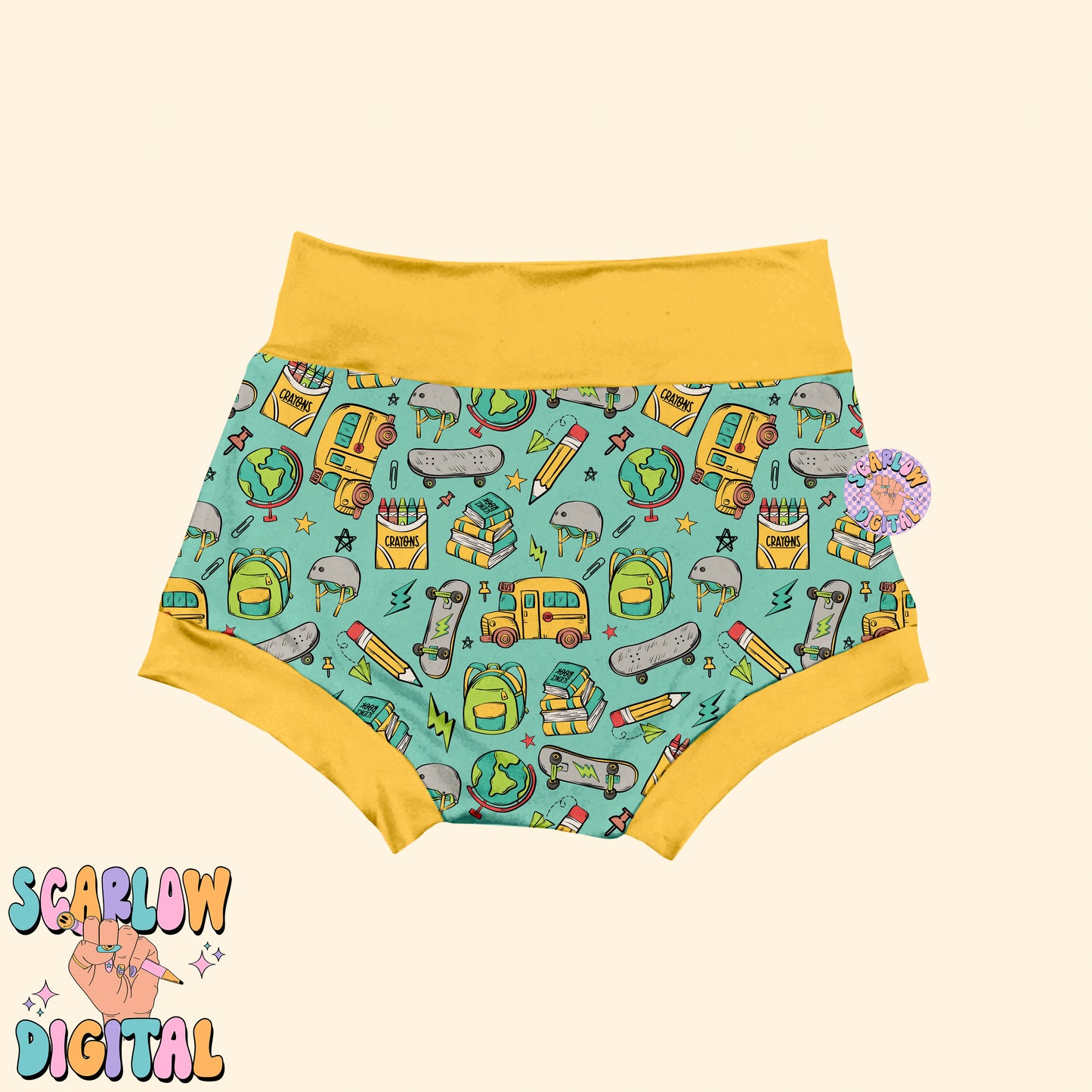 Boy Back to School Seamless Pattern Digital Design