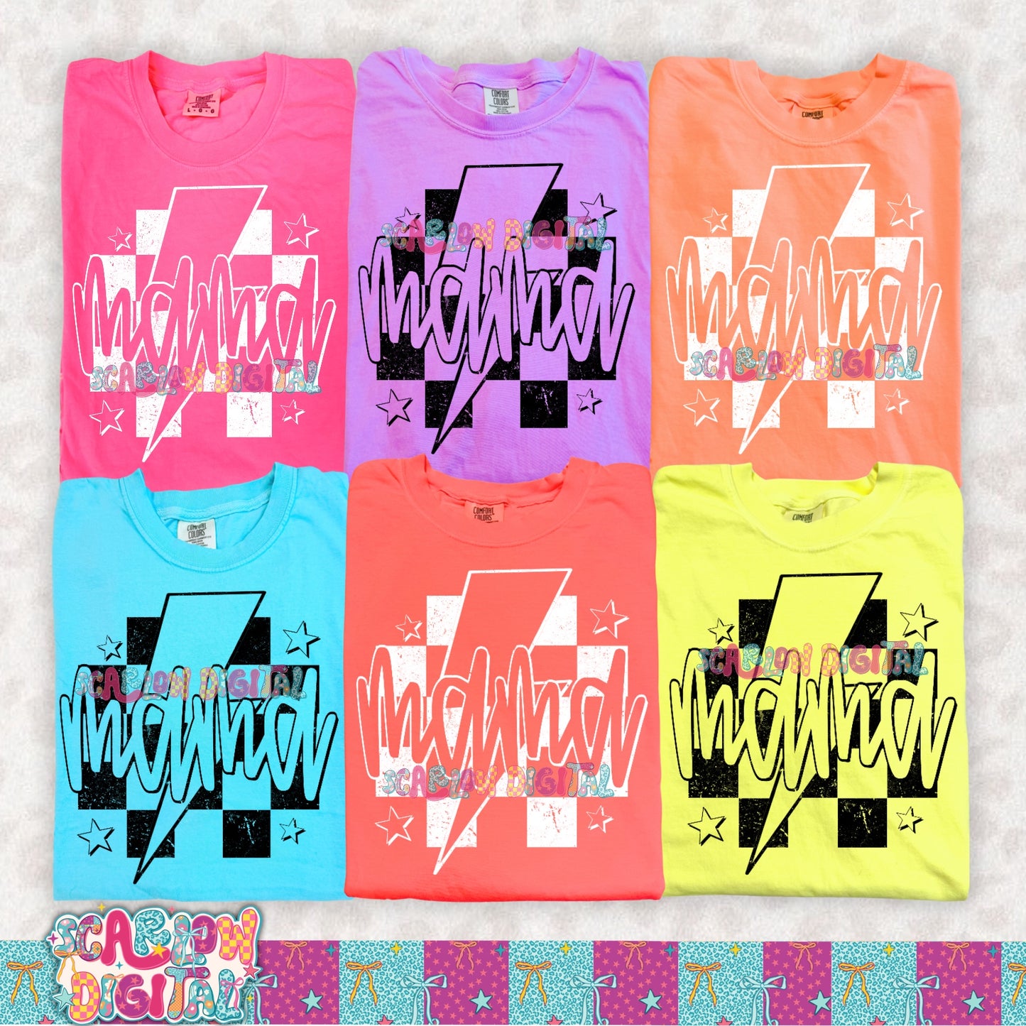 Checkered Mama PNG Digital Design