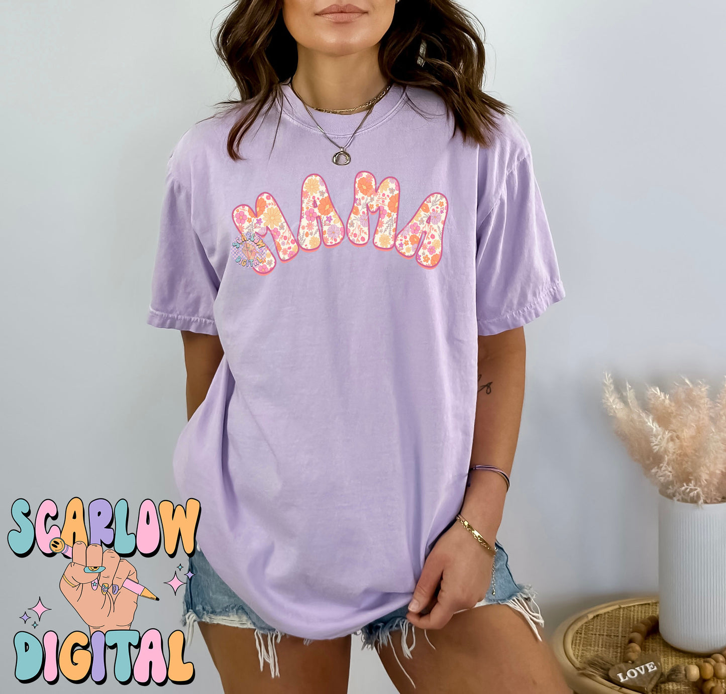 Floral Mama PNG Digital Design