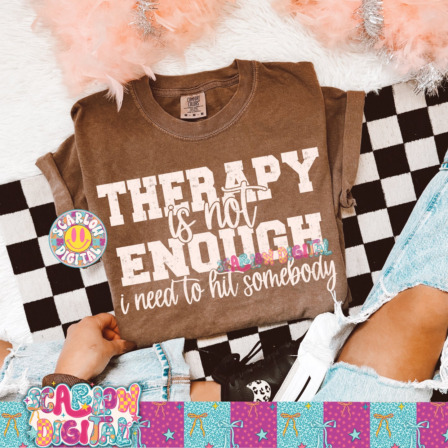 Therapy is Not Enough I Need to Hit Somebody PNG Digital Design