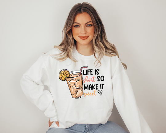 Life is Short So Make it Sweet PNG sublimation design download, summer png, sweet tea png, southern png, summer vibes png, summertime png