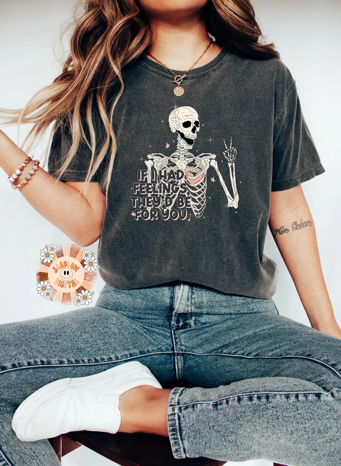 If I Had Feelings They'd Be For You PNG-Valentines Day Sublimation Digital Design Download-funny vday png, skeleton png, sucker png design