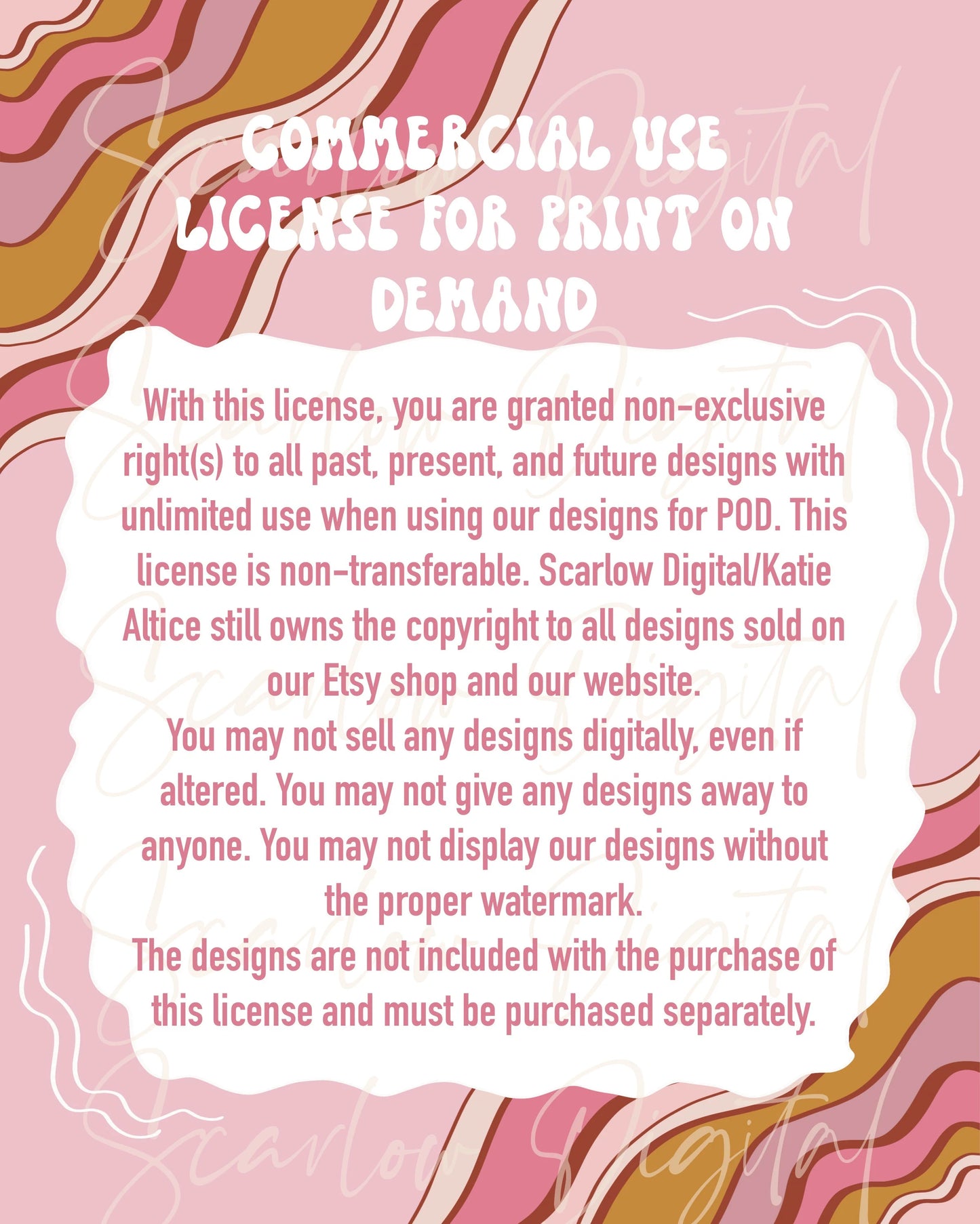 Commercial-Use License for Print on Demand or Products