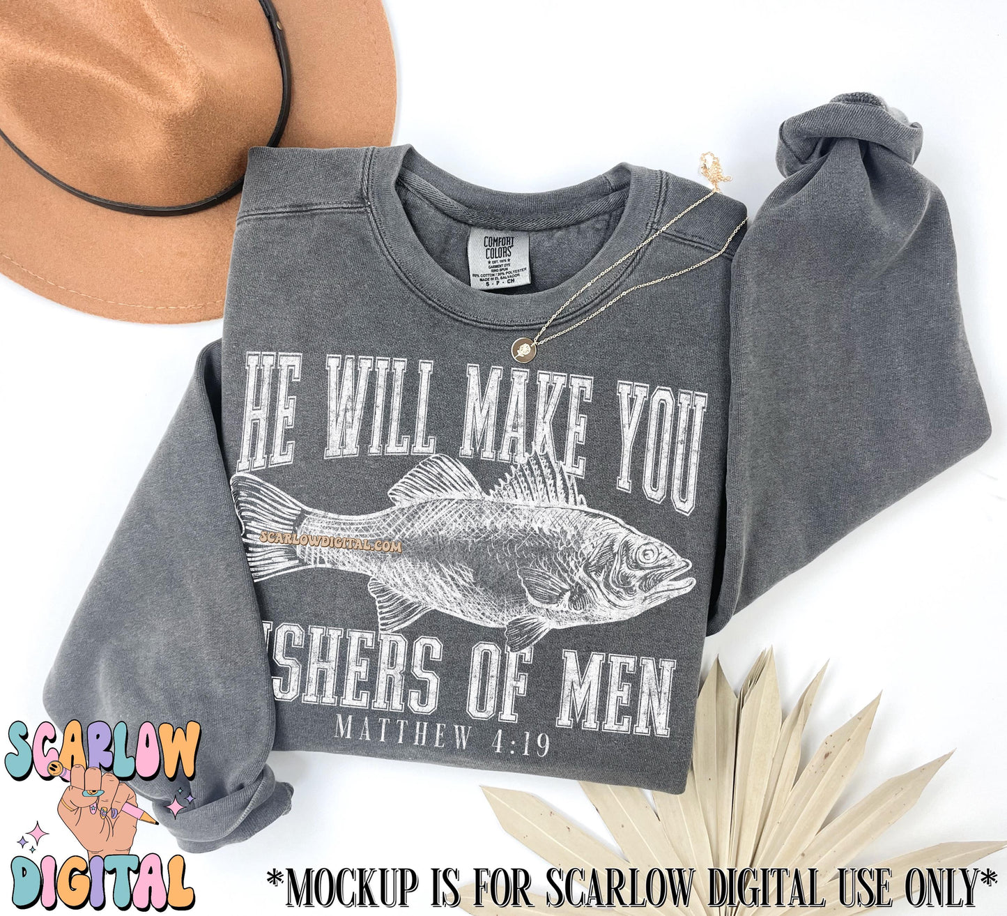 He Will Make You Fishers of Men PNG Digital Design