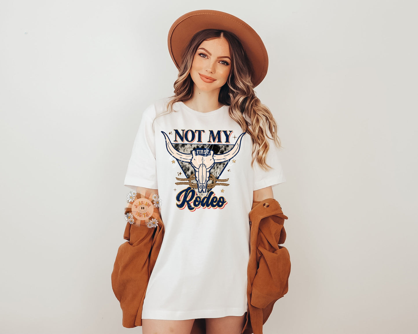 Not My First Rodeo PNG-Western Sublimation Digital Design Download-bull skull png, desert png, cowboy png, cowhide png, yeehaw png designs