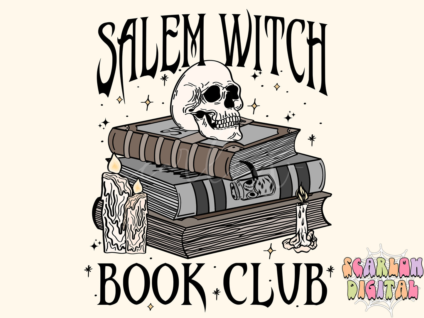 Salem Witch Book Club PNG Digital Design