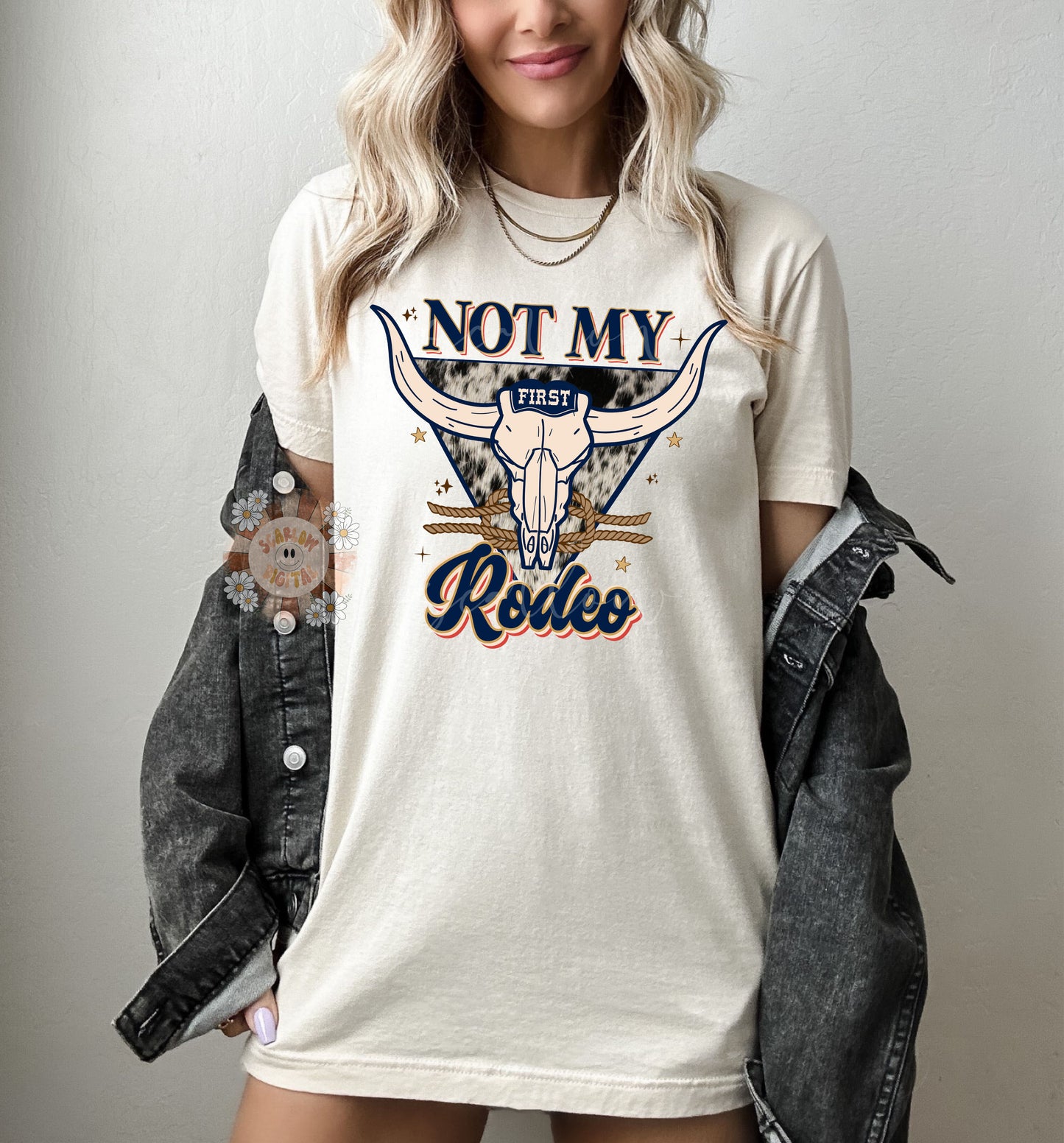 Not My First Rodeo PNG-Western Sublimation Digital Design Download-bull skull png, desert png, cowboy png, cowhide png, yeehaw png designs