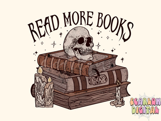 Read More Books PNG-Halloween Sublimation Digital Design Download-book reader png, spell book png, spooky season png, halloween teacher png