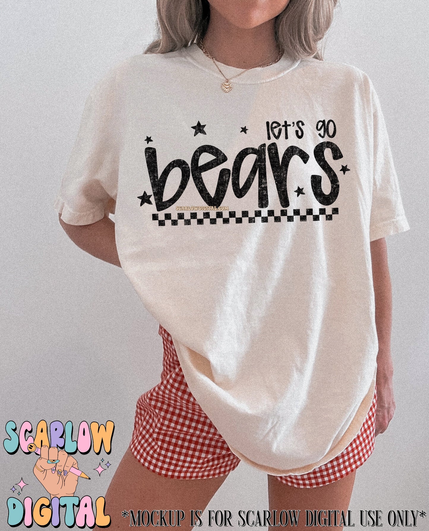 Let's Go Bears PNG Digital Design