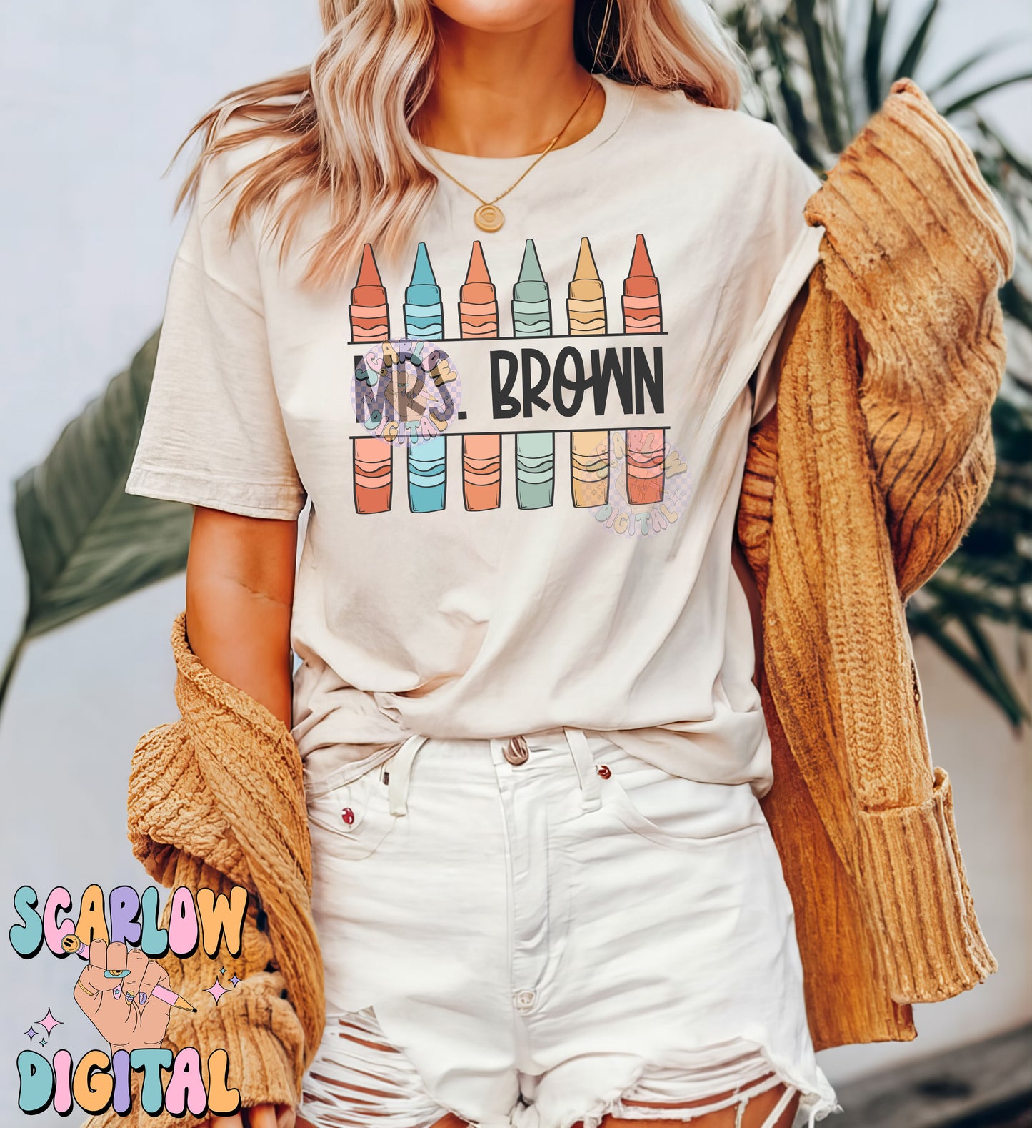 Add Your Own Personalization crayons PNG Digital Design