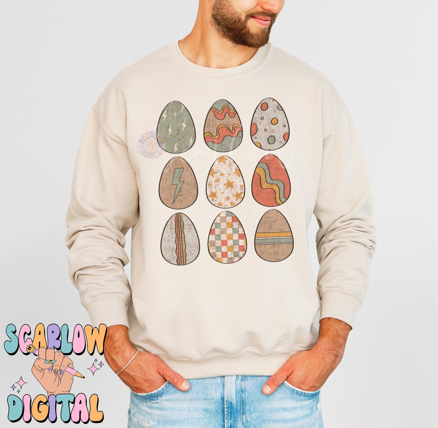 Vintage Easter Eggs PNG Sublimation Digital Design Download, boy easter png, dyed easter eggs png, spring png, boy easter designs png