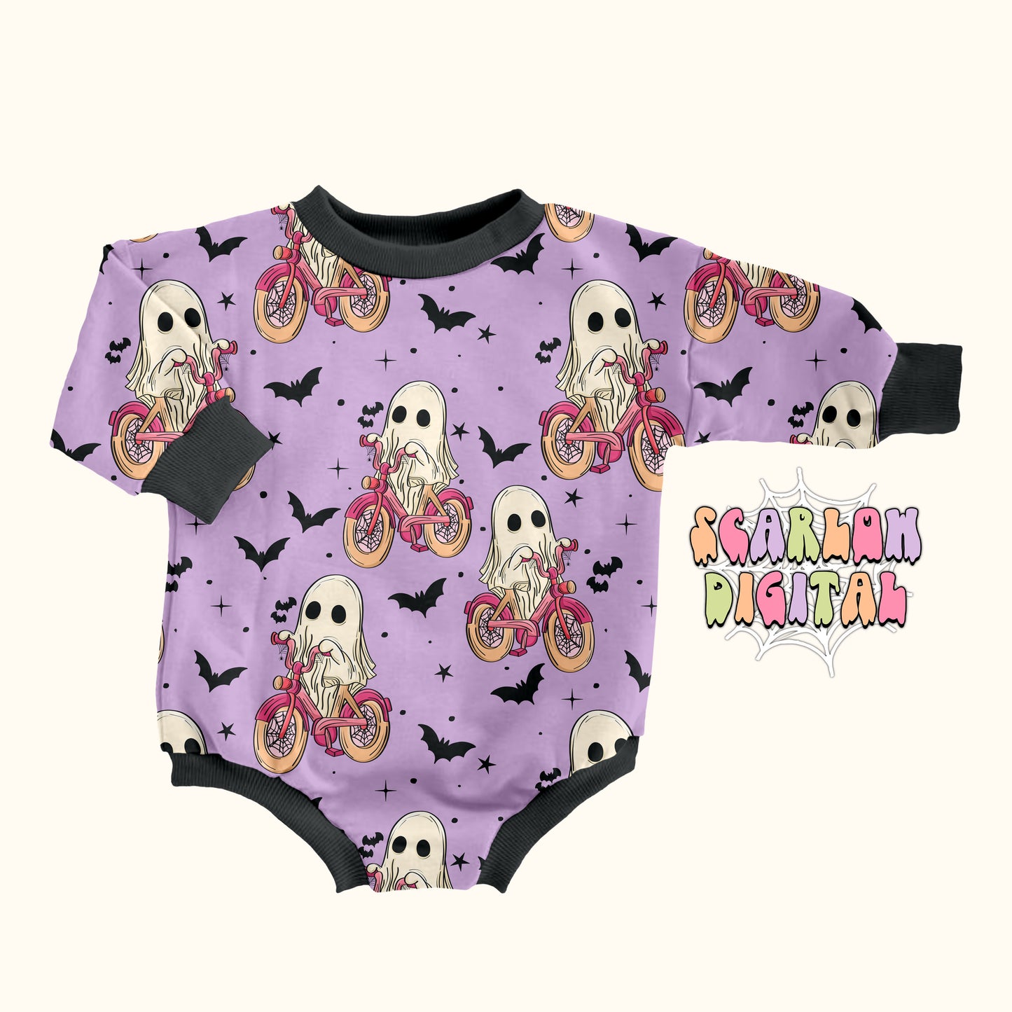 Cycopath Seamless Pattern-Halloween Sublimation Digital Design Download-spooky seamless file, ghost seamless file, fall seamless patterns