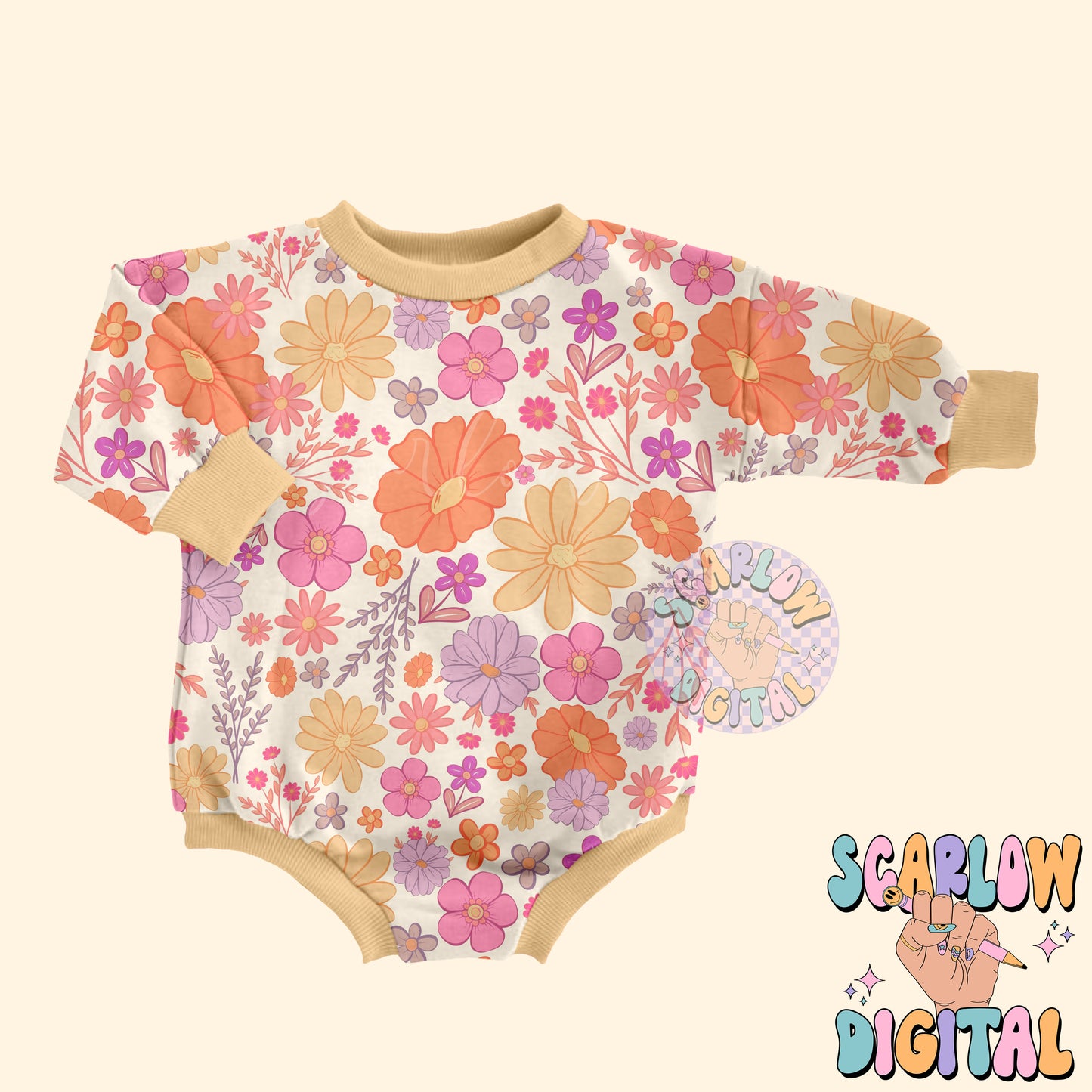 Flowers Seamless Pattern Digital Design