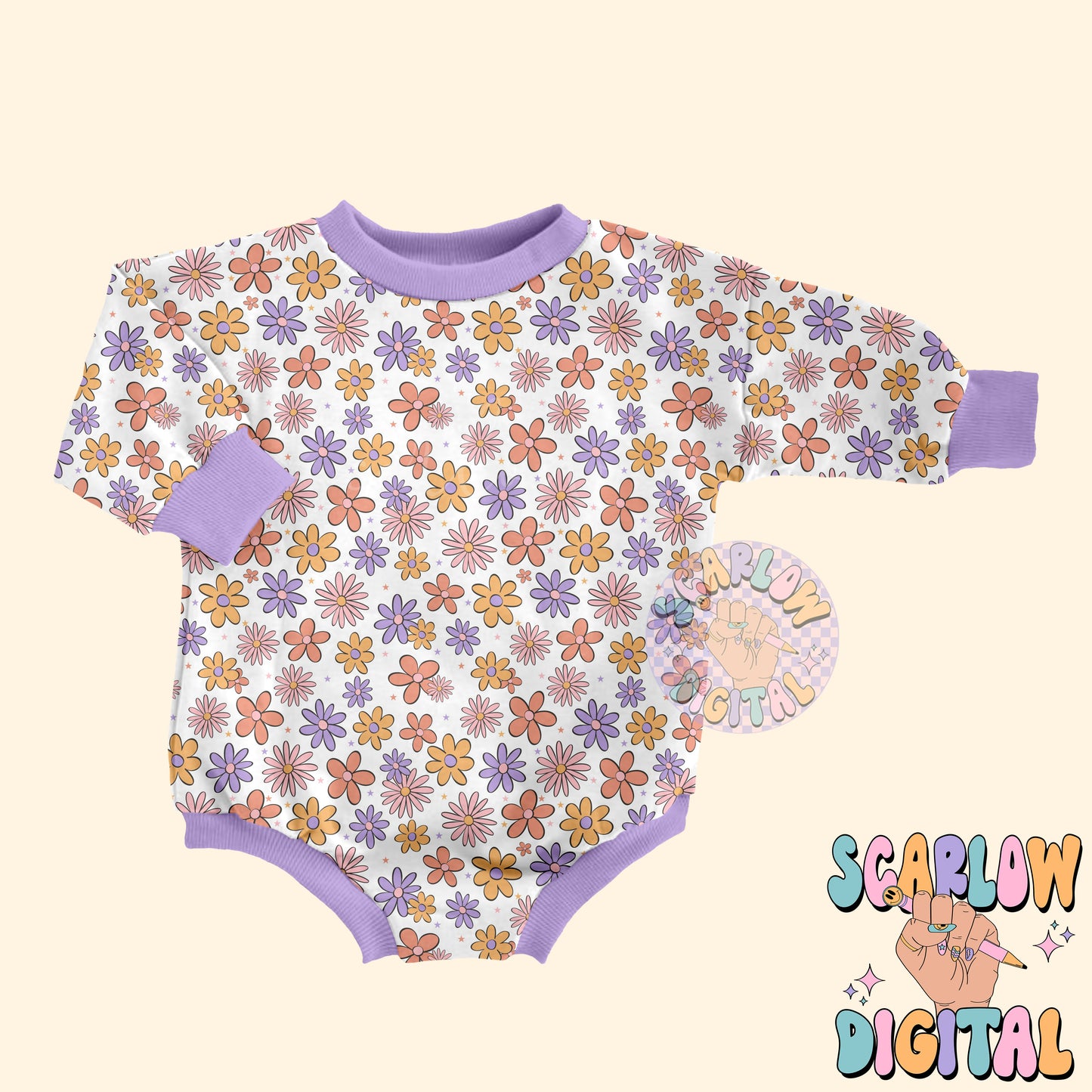 Flowers Seamless Pattern Digital Design