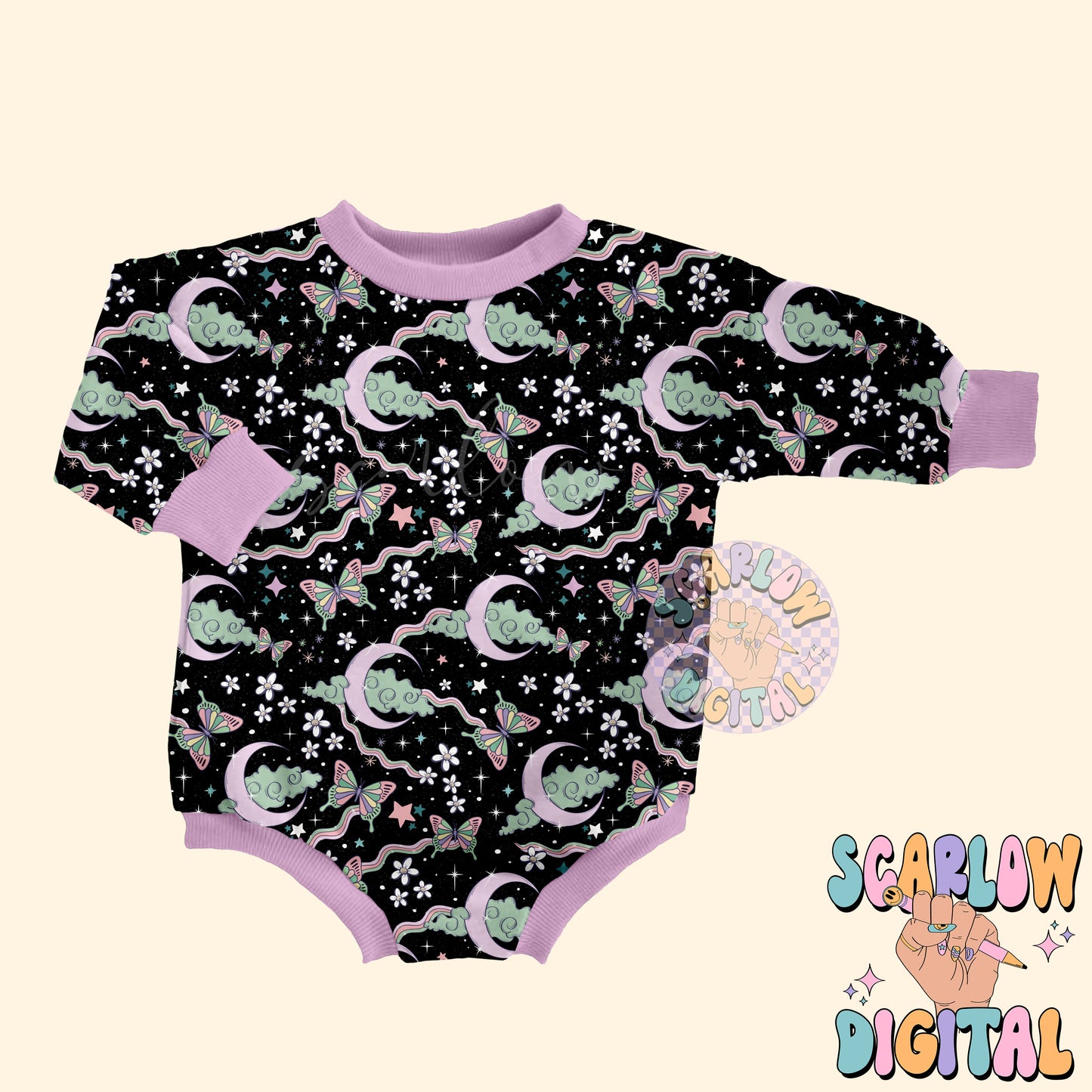 Dreamy Galaxy Seamless Pattern Digital Design