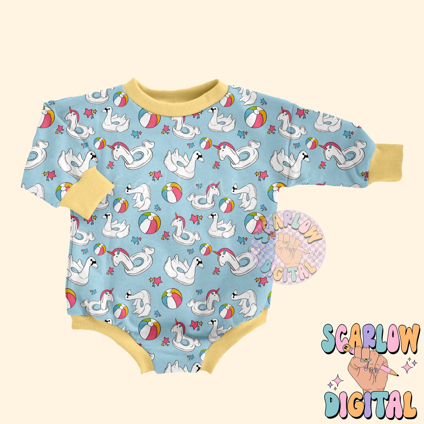 Pool Floats Seamless Pattern