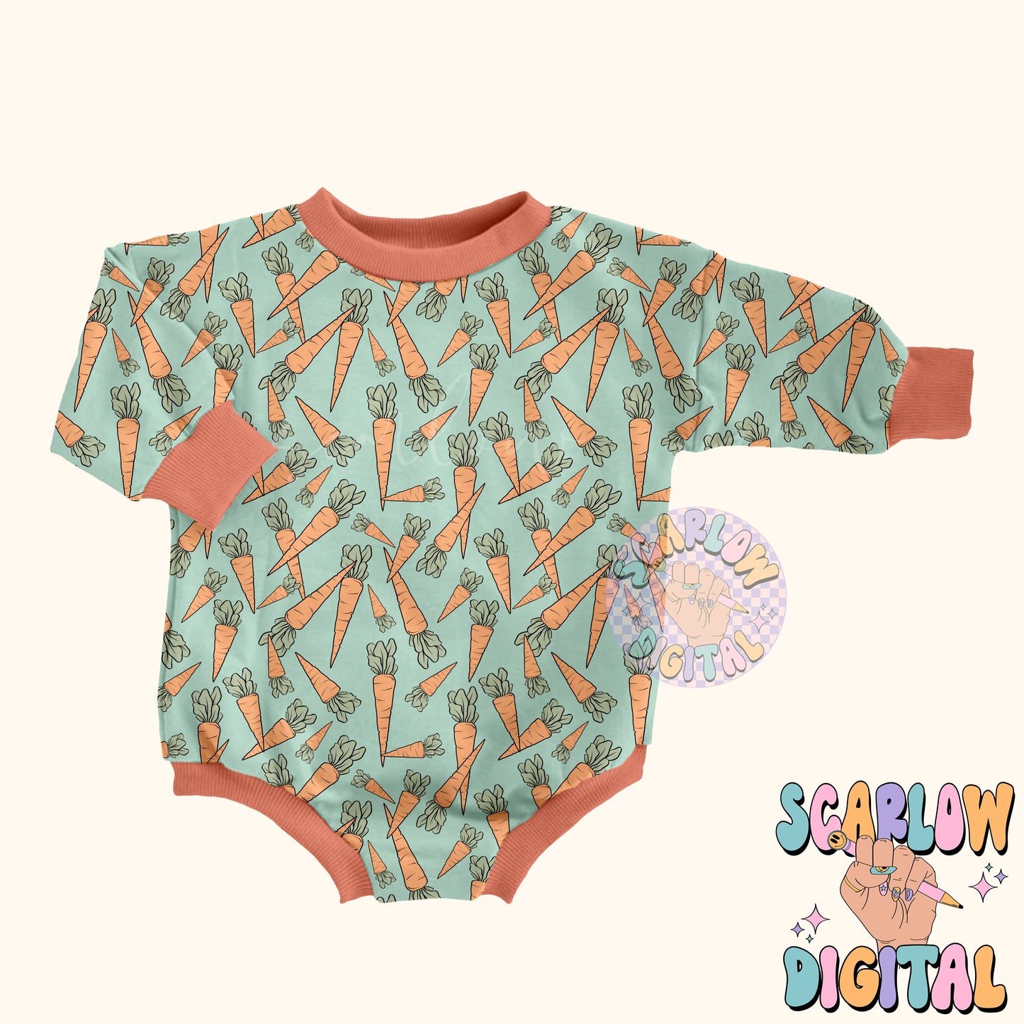 Carrots Seamless Pattern-Easter Sublimation Digital Design Download-boy easter seamless pattern, seamless files for boys, boy easter designs