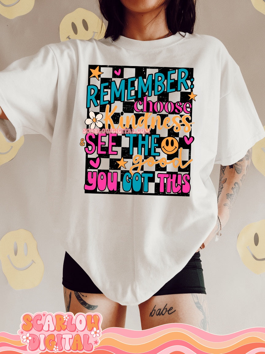 Remember Choose Kindness PNG Digital Design