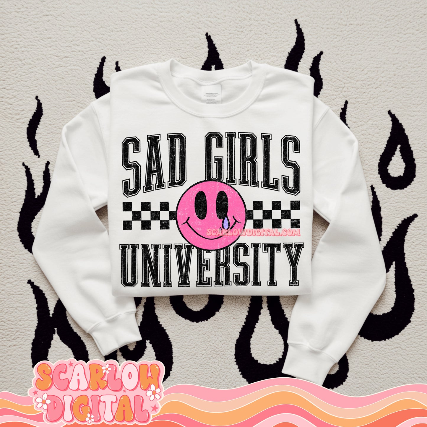 Sad Girls University PNG Digital Design