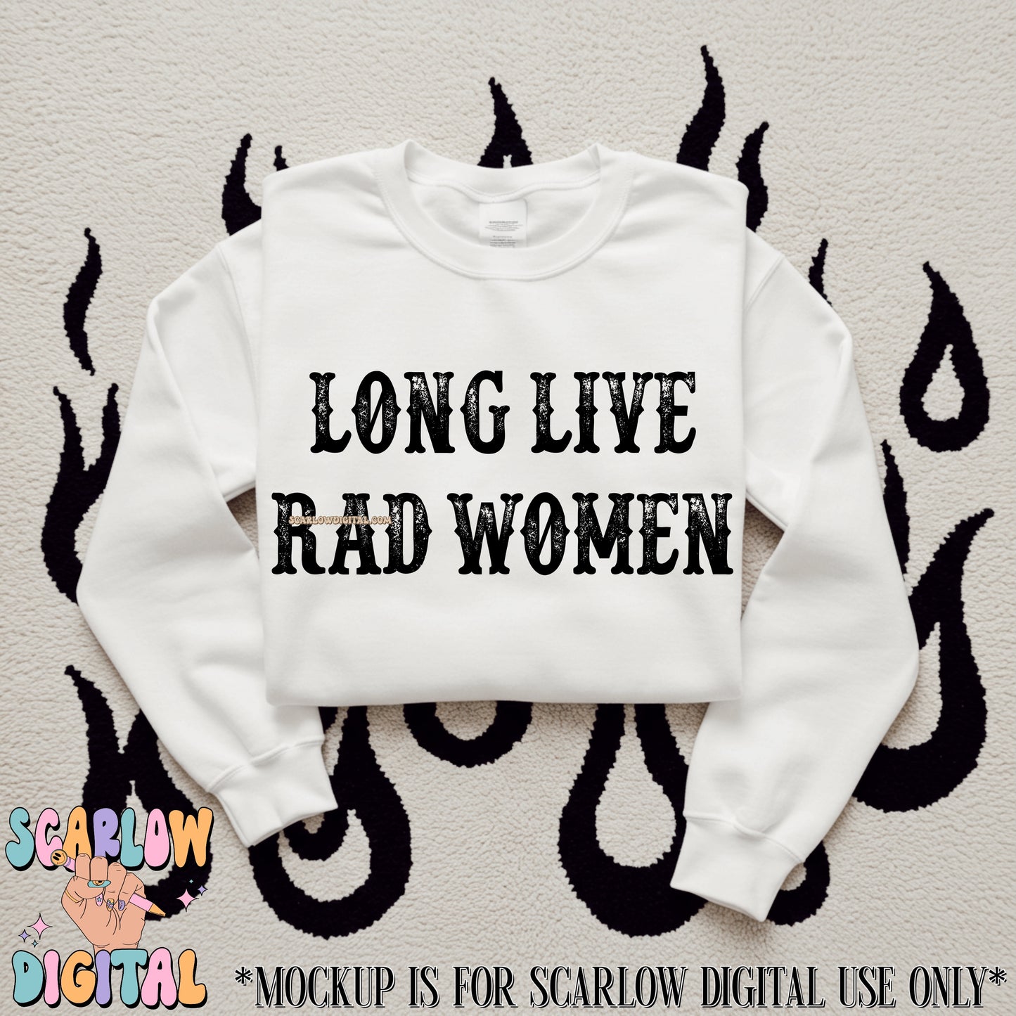 Long Live Rad Women PNG Digital Design