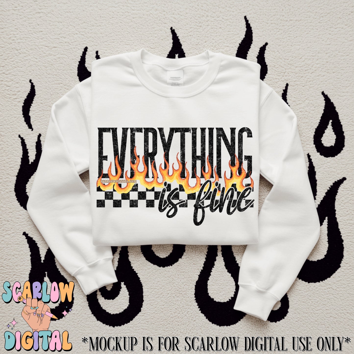 Everything is Fine PNG Digital Design