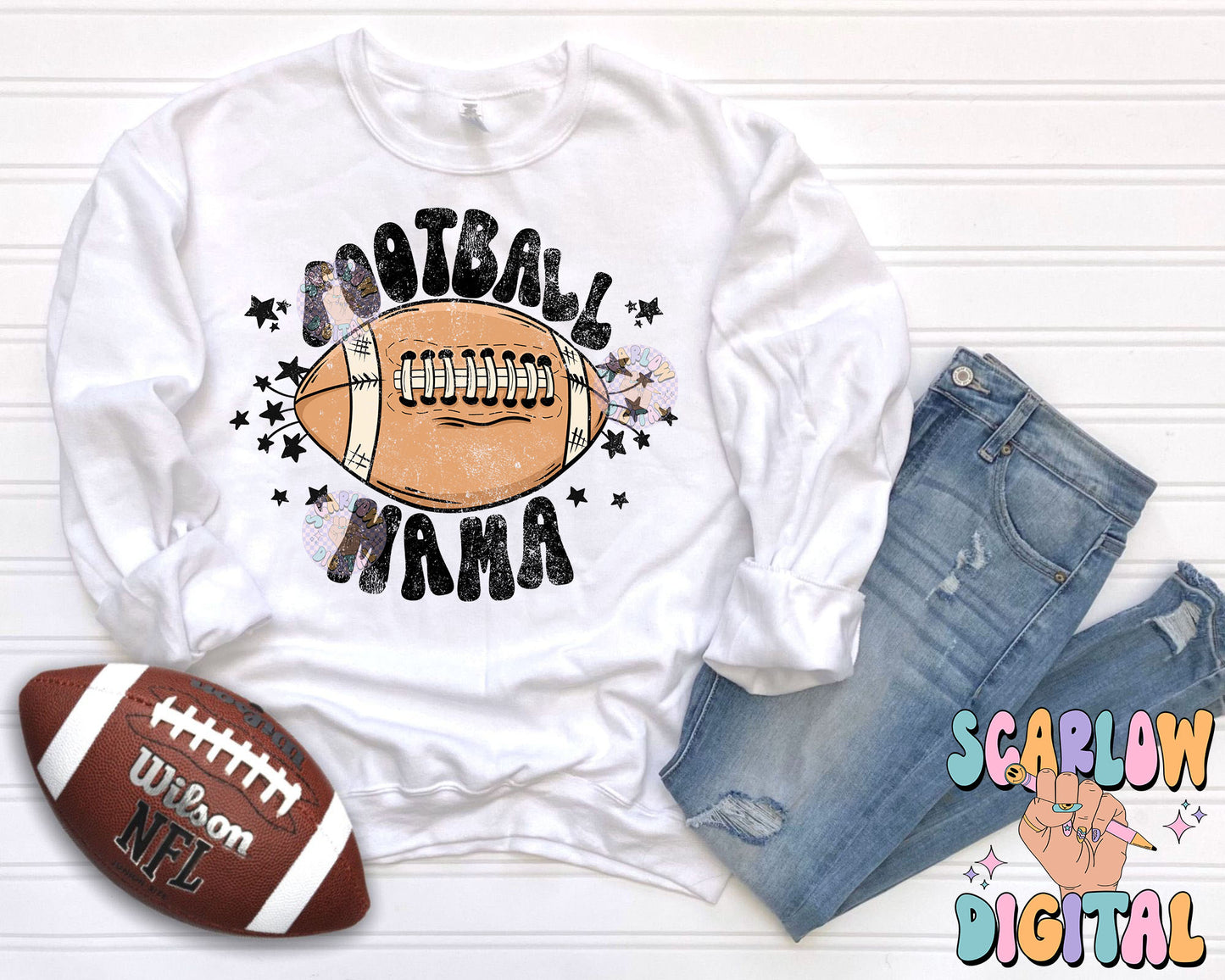 Football Mama PNG Digital Design