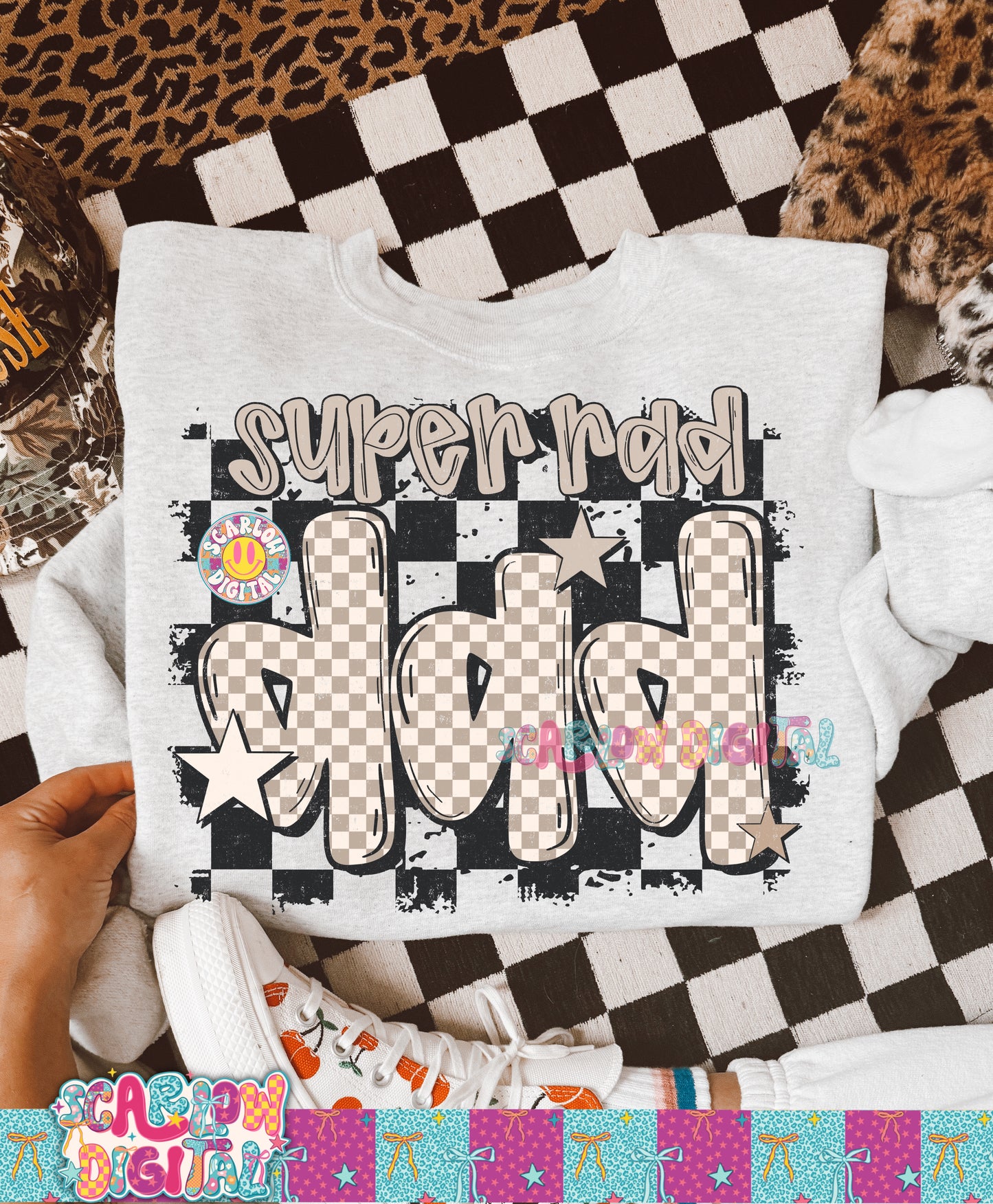 Super Rad Dad PNG Digital Design