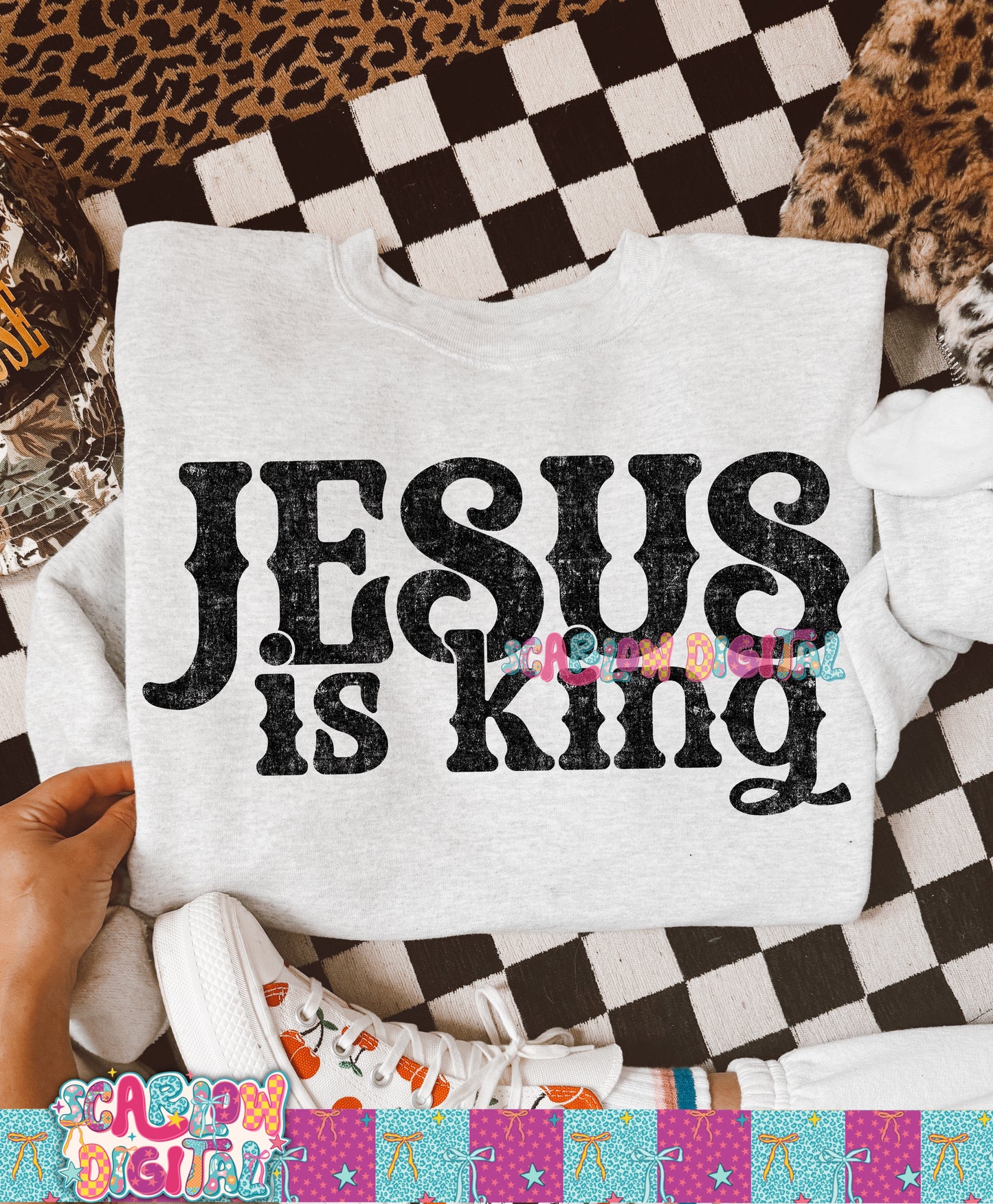Jesus is King PNG Digital Design