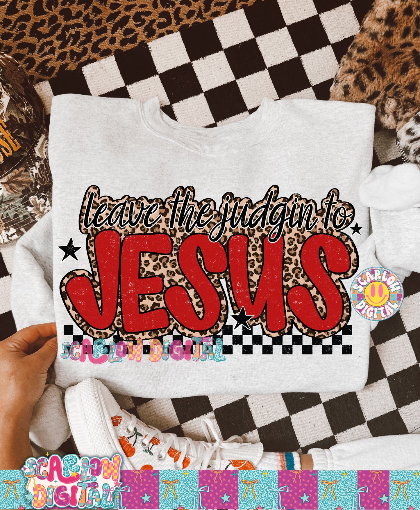 Leave the Judgin to Jesus PNG Digital Design