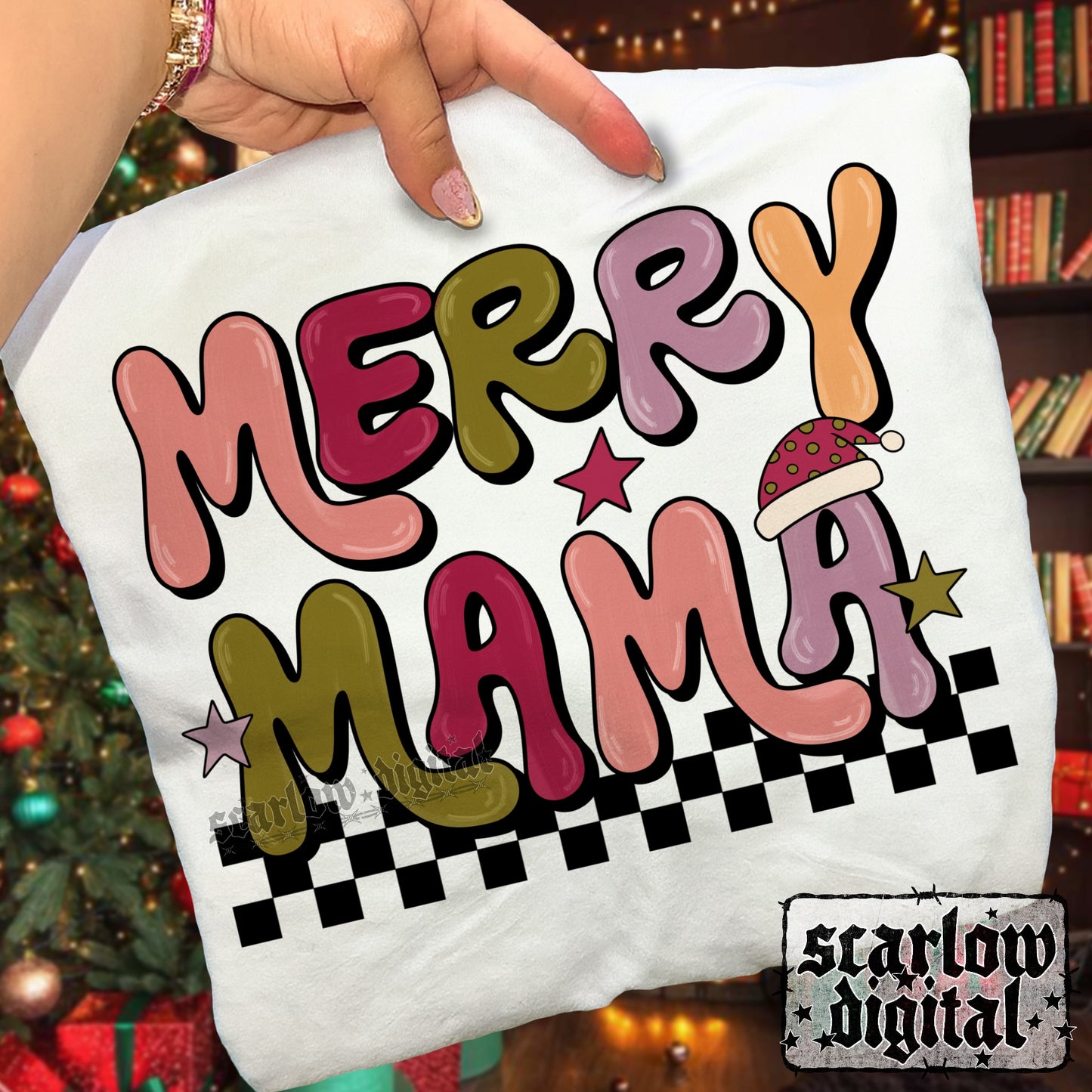 Merry Mama PNG Digital Design