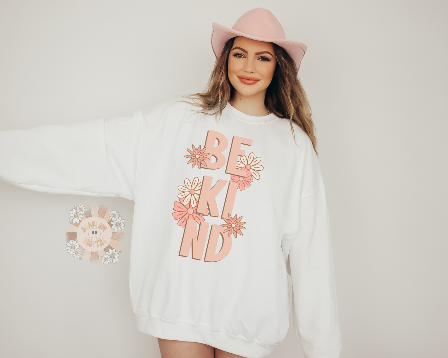 Be Kind PNG-Flowers Sublimation Digital Design Download-floral png, inspirational png, motivational png, trendy png, png designs for women