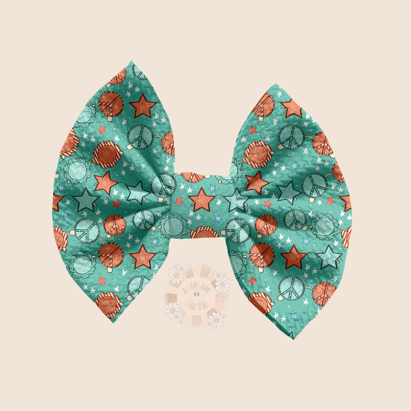 Patriotic Sunglasses Seamless Pattern