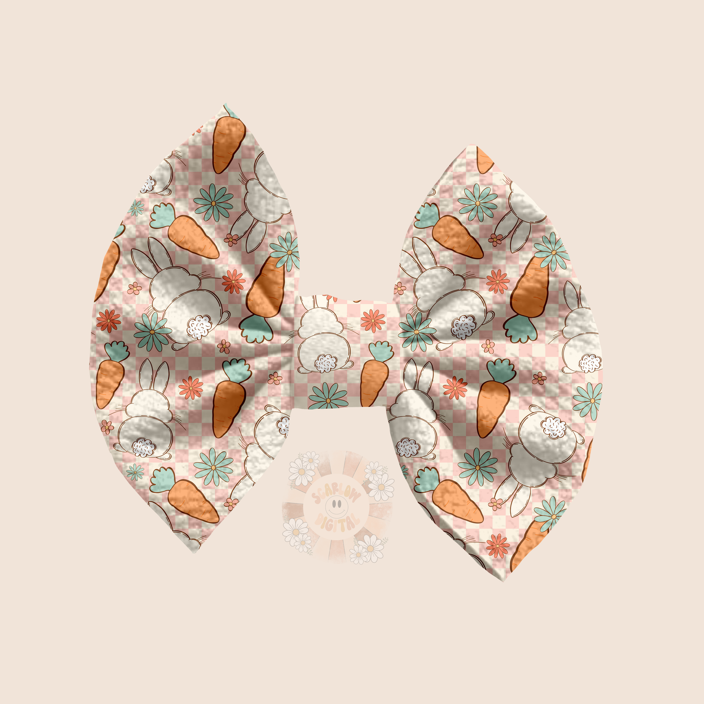 Bunny and Carrots Seamless Pattern-Easter Sublimation Digital Design Download-girl easter seamless file, floral sublimation, bunny babe jpg