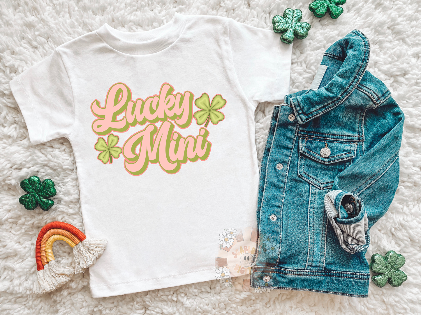 Lucky Mini PNG-Saint Patrick's Day Sublimation Digital Design Download-clover png, lucky mini png, png for daughter, mama mini png designs