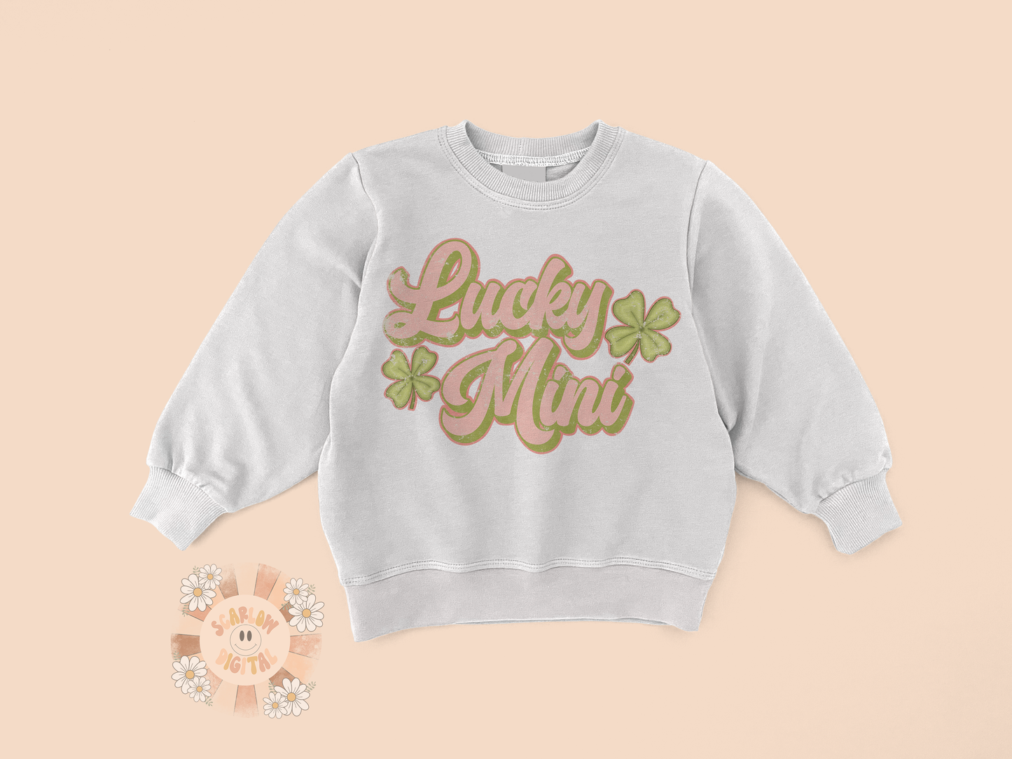 Lucky Mini PNG-Saint Patrick's Day Sublimation Digital Design Download-clover png, lucky mini png, png for daughter, mama mini png designs