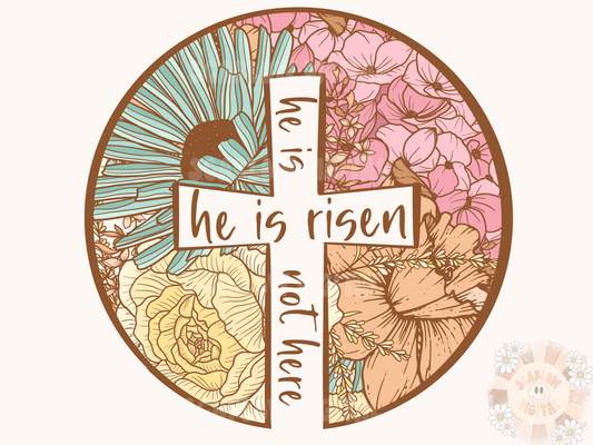 He is Risen PNG-Easter Sublimation Digital Design Download-christian png, bible verse png, christian easter png, spring florals png designs