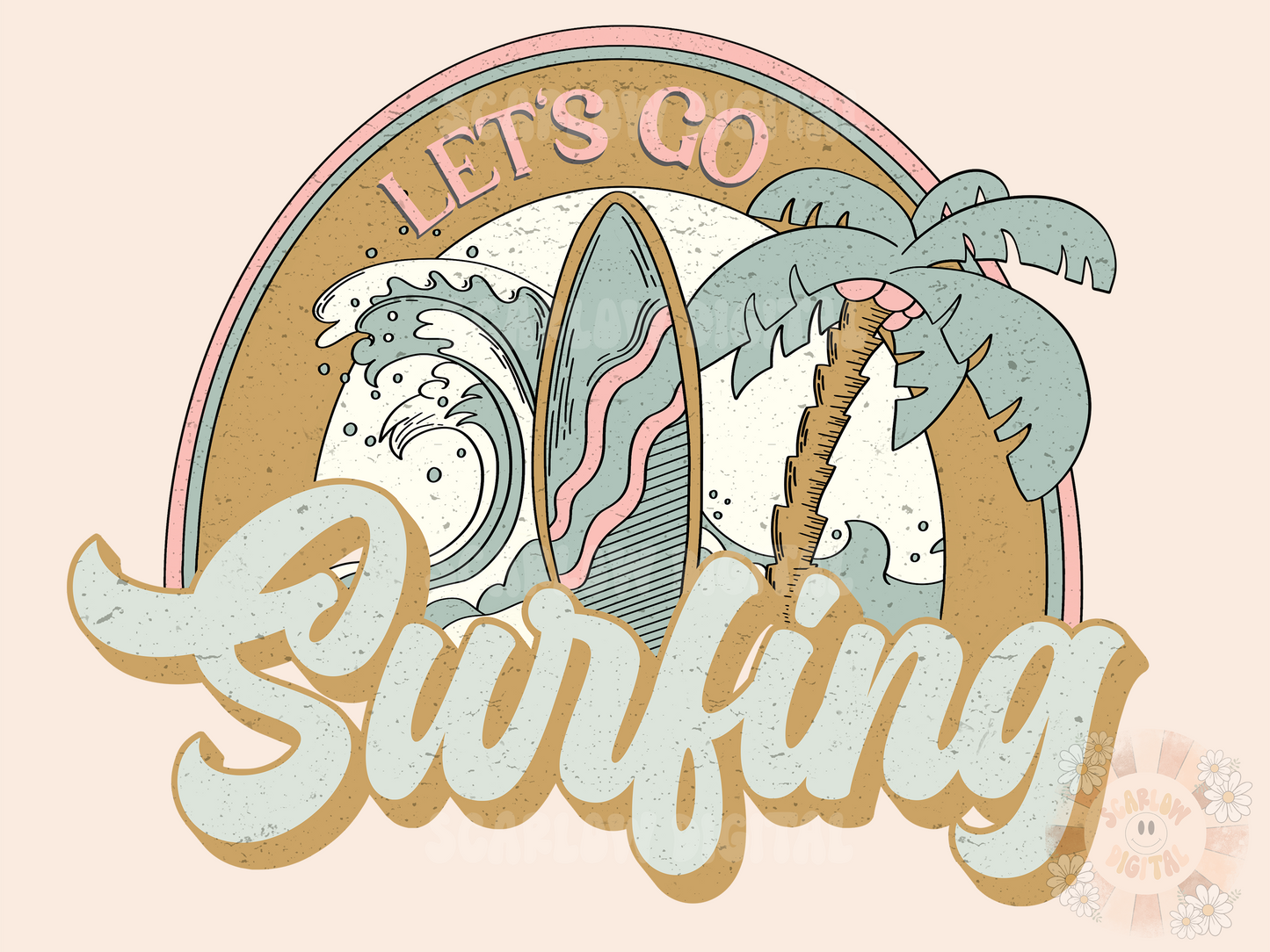 Let's Go Surfing PNG-Summertime Sublimation Digital Design Download-beachy png, beach vibes png, surfing png, vacay png, ocean life png