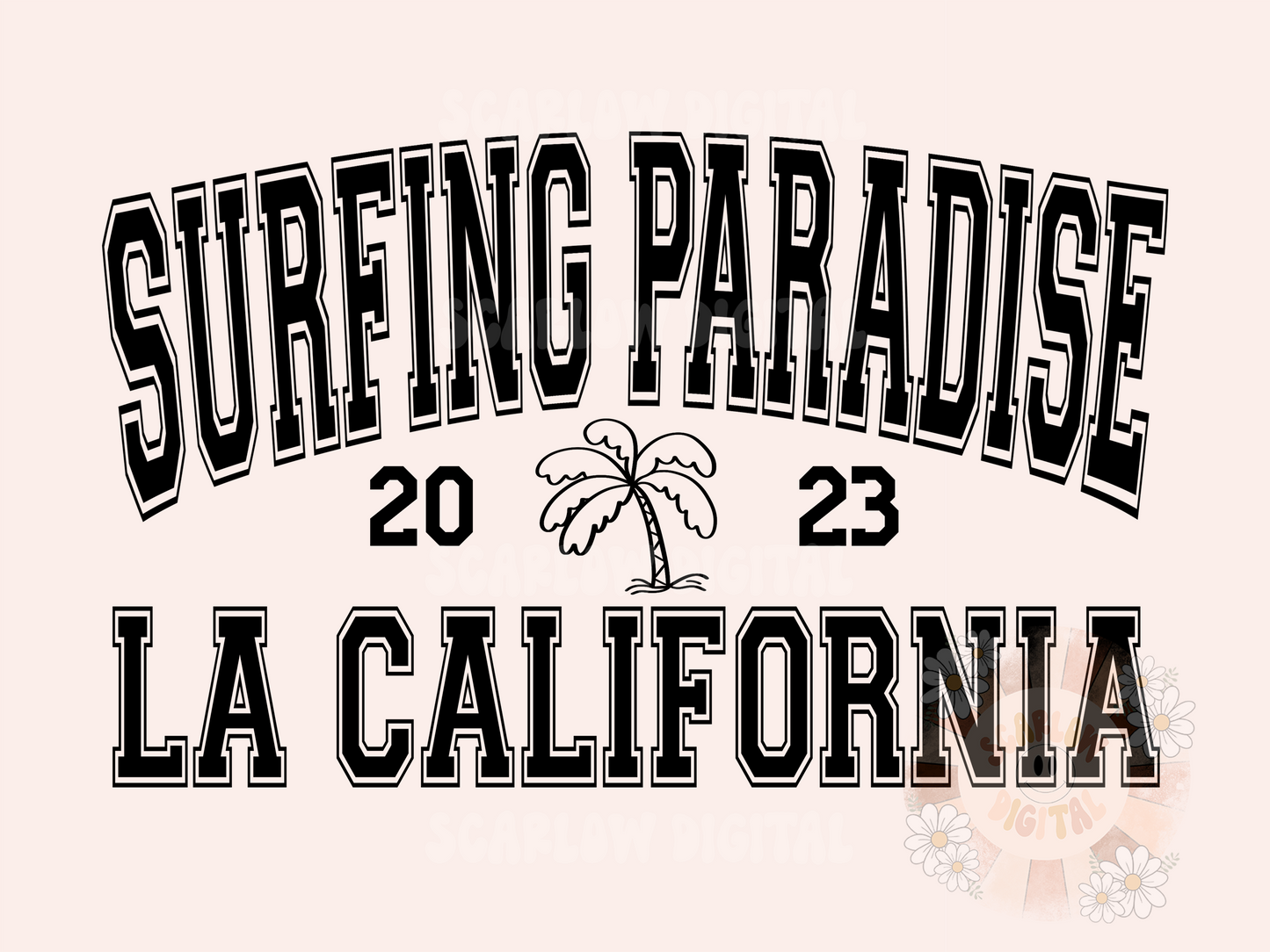 Surfing Paradise SVG California Digital Design