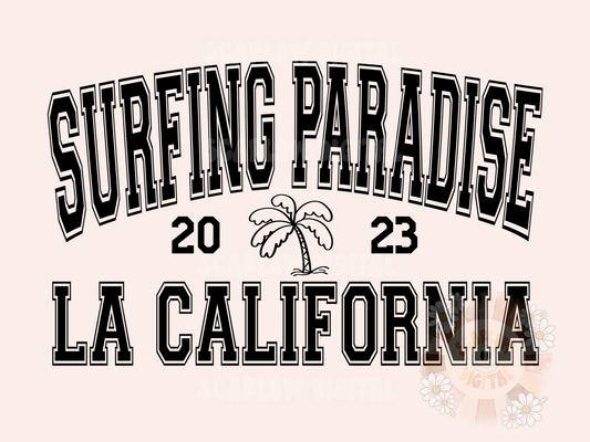 Surfing Paradise SVG California Digital Design