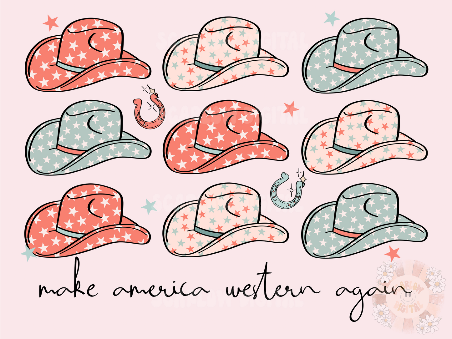 Make America Western Again PNG-July 4th Digital Design